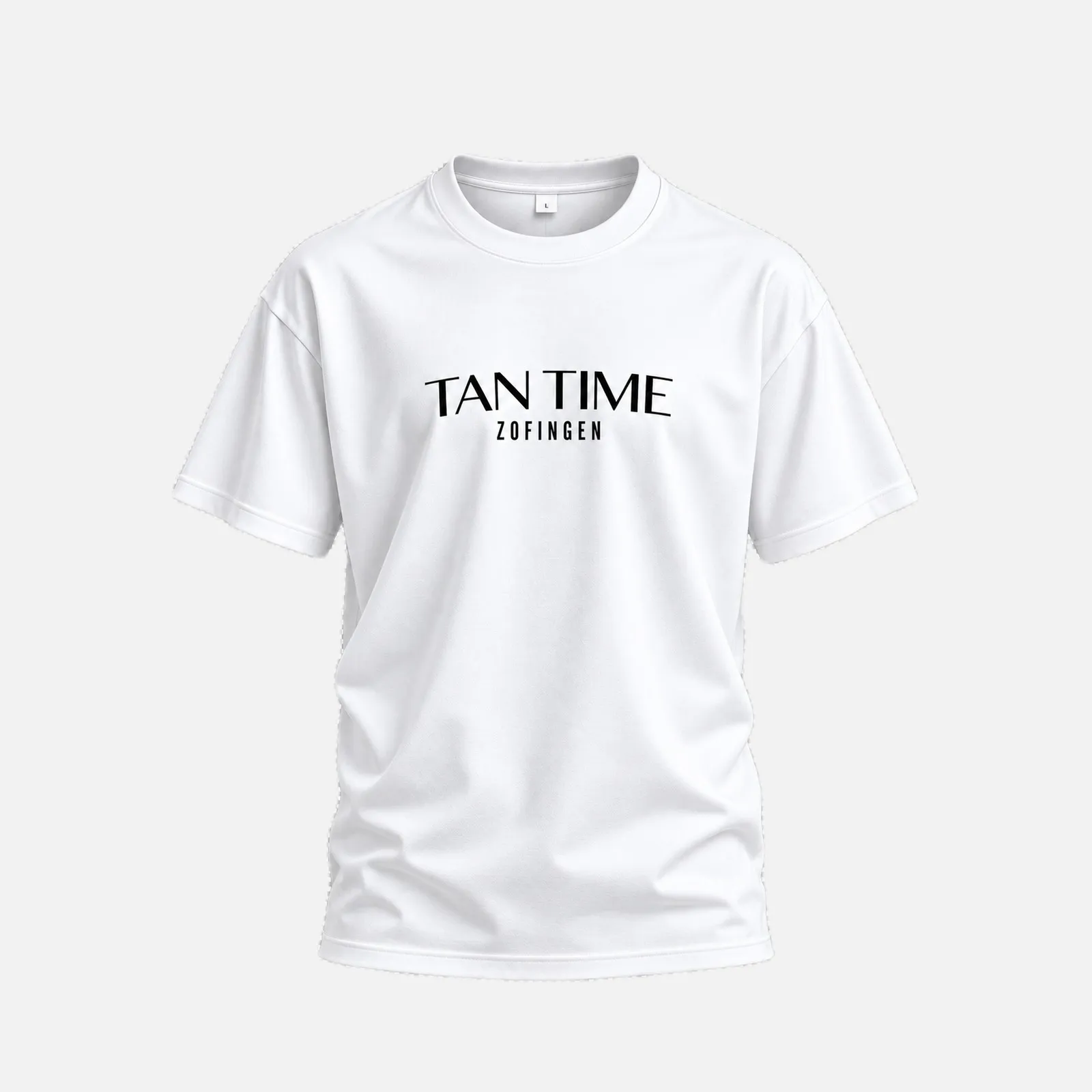 TAN TIME ZOFINGEN T-Shirt in weiß mit schwarzem Print