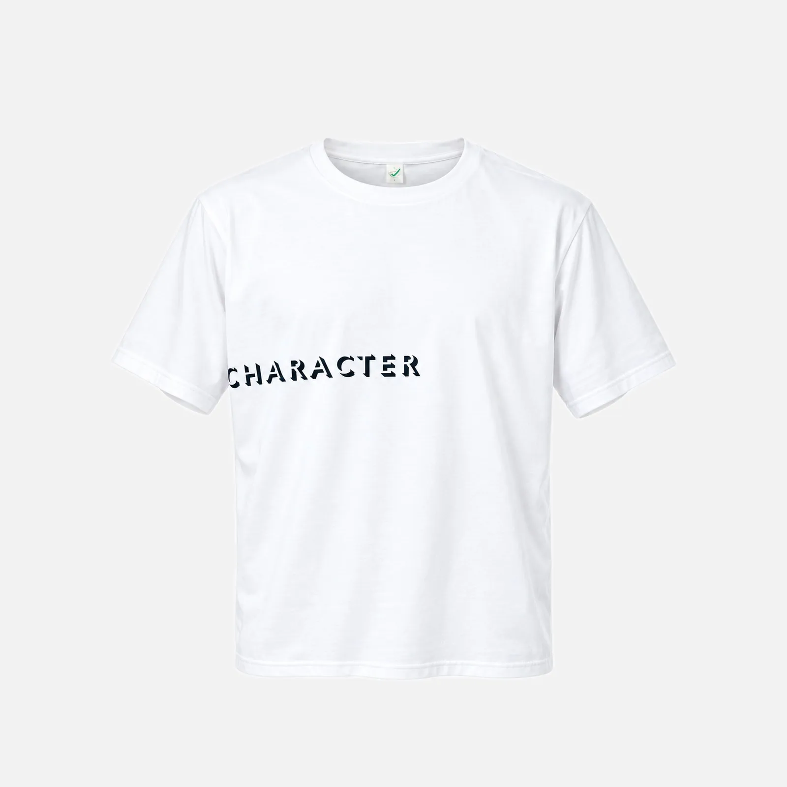 CHARACTER T-Shirt in Weiß mit schwarzem Print