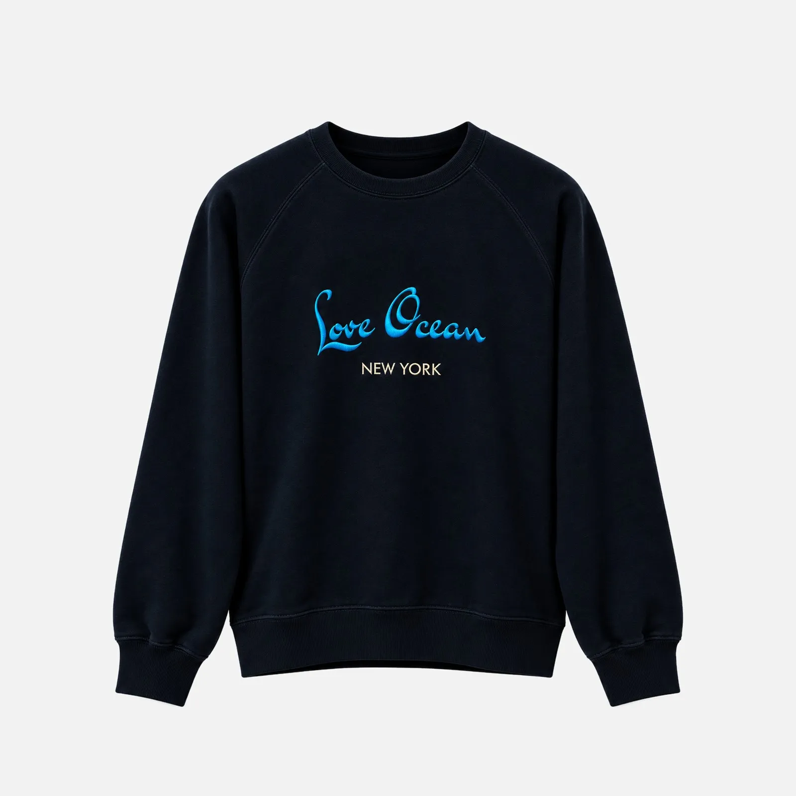 LOVE OCEAN Sweatshirt mit blauem Stick Love Ocean New York